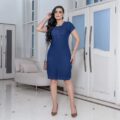 Vestido com Bolso e Manga - Feminino - G